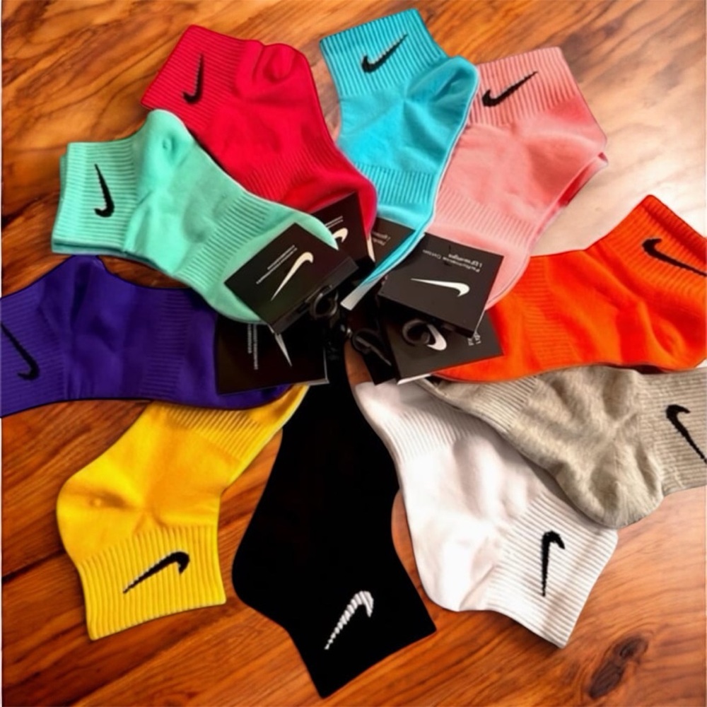 Brand New- 10 Pairs of Nike Colorful Ankle Socks